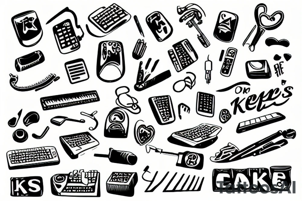 Keyboard keys tattoo idea