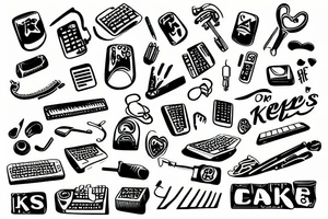 Keyboard keys tattoo idea