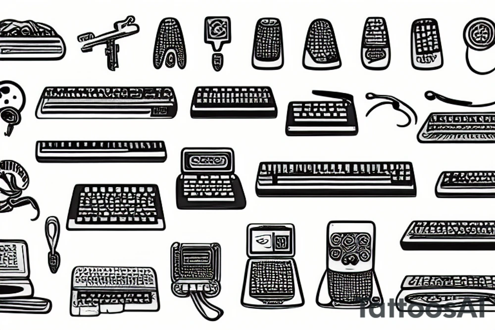 Keyboard keys tattoo idea