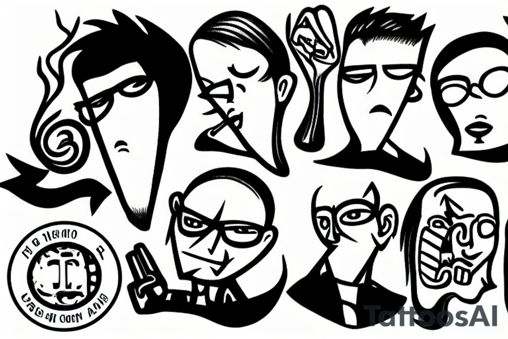 Carseat headrest logo tattoo idea