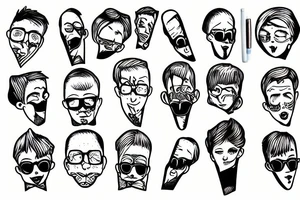 Carseat headrest bodys tattoo idea