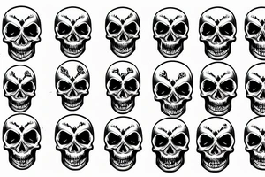 Demonic skull tattoo idea