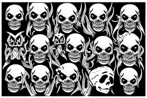 Demonic skull tattoo idea