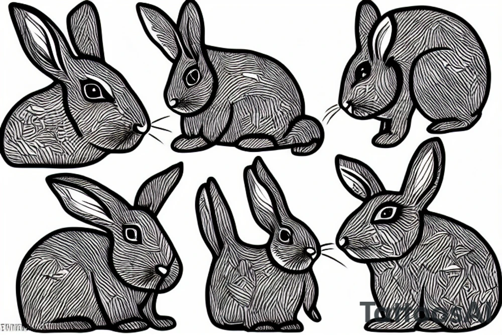 rabbit tattoo idea