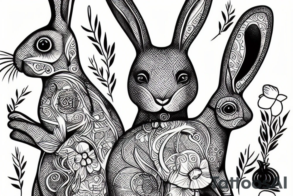 rabbit tattoo idea