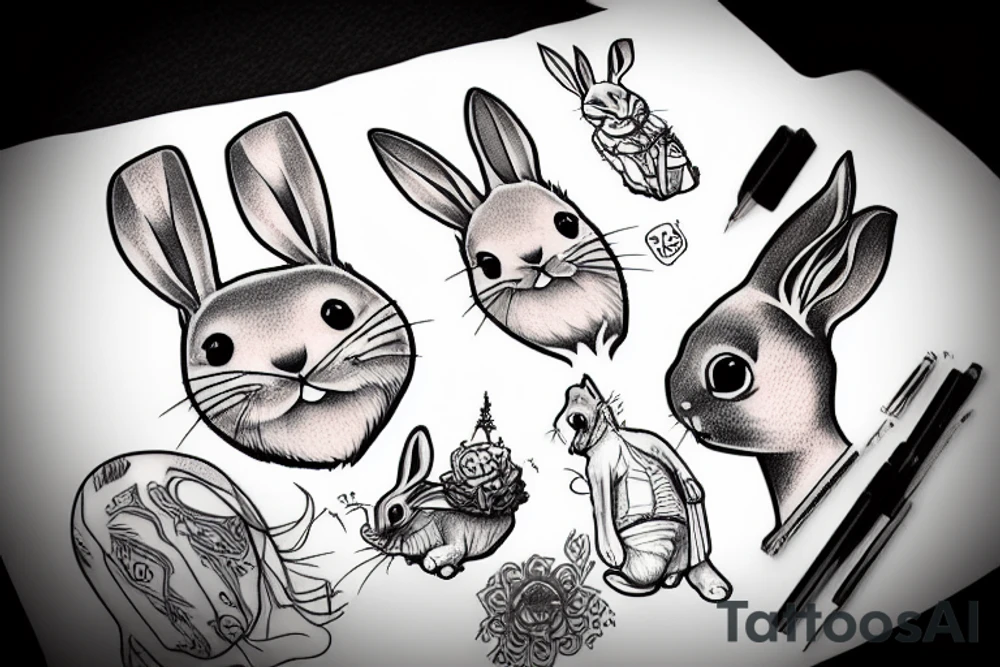 rabbit tattoo idea