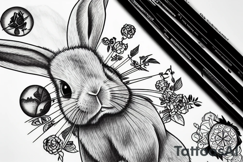 rabbit tattoo idea