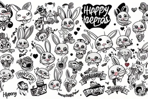 Happy bunny tattoo idea