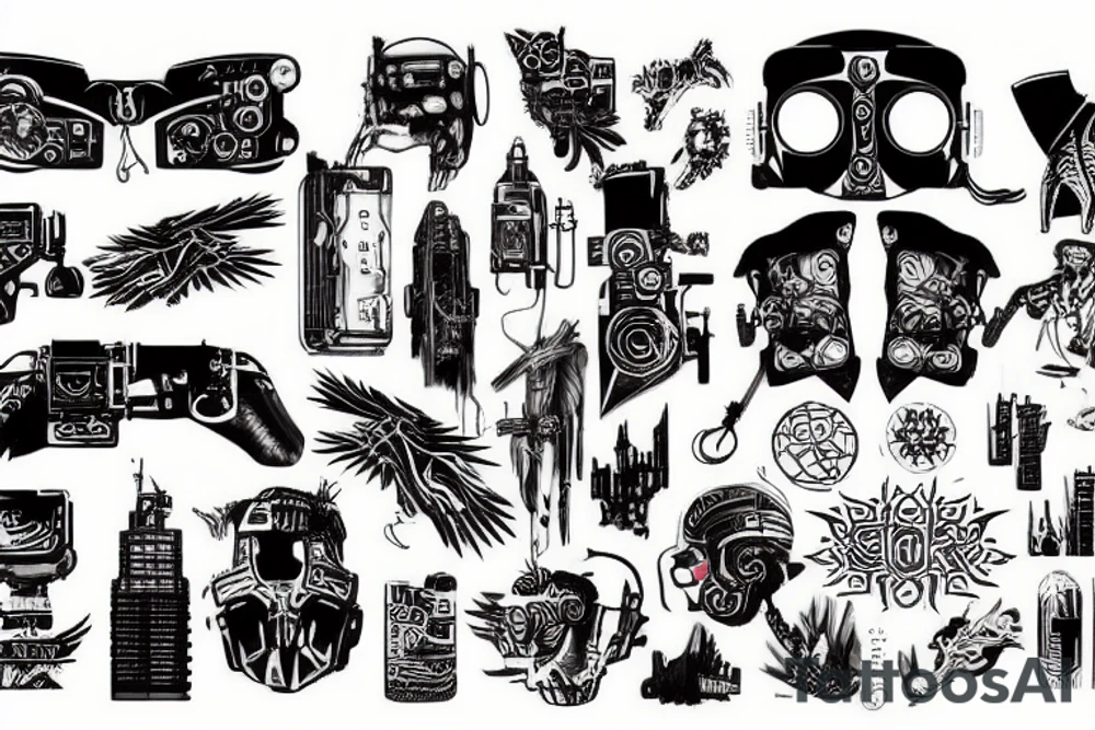 Cyberpunk tattoo idea