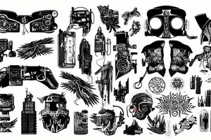 Cyberpunk tattoo idea