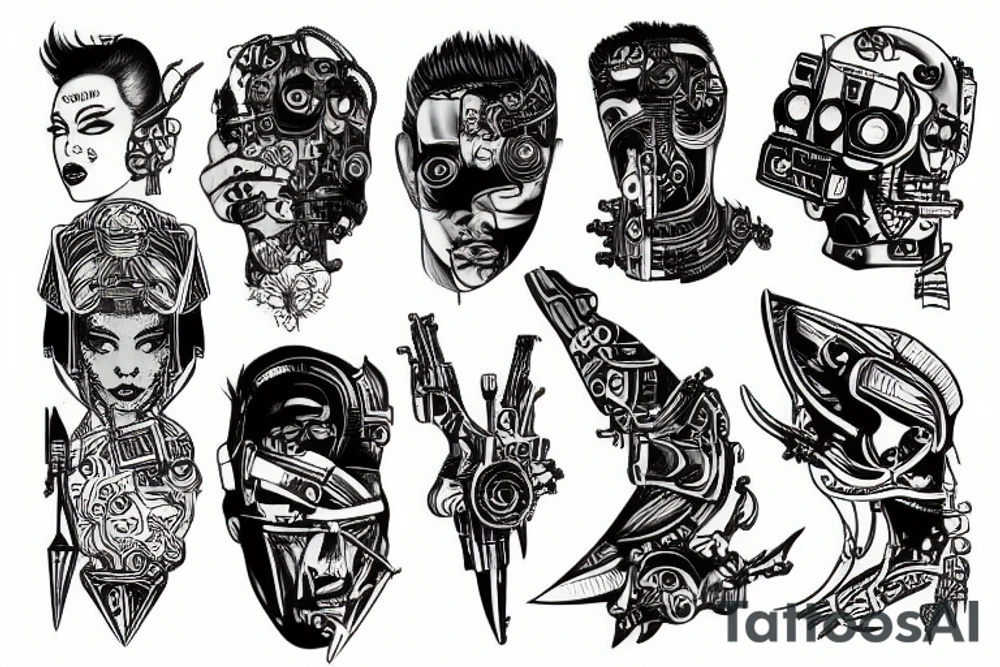 Cyberpunk tattoo idea