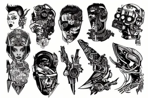 Cyberpunk tattoo idea
