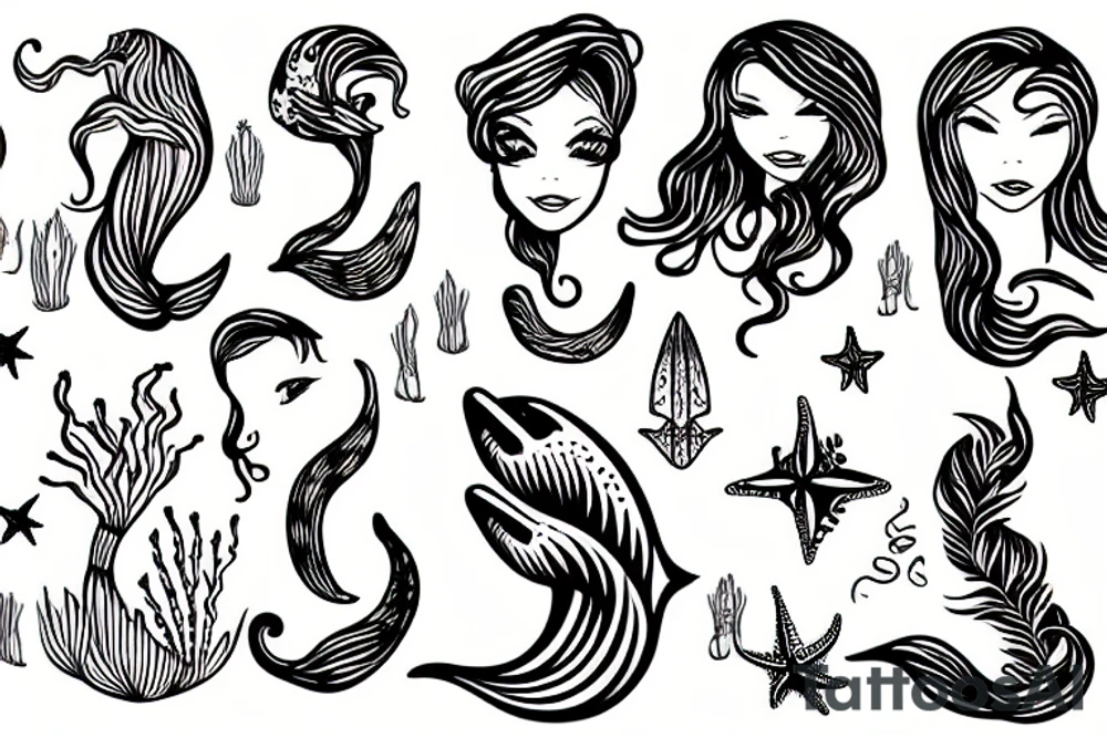Mermaid tattoo idea