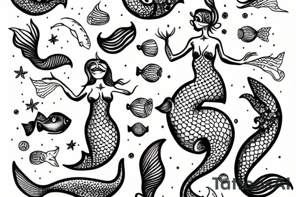 Mermaid tattoo idea