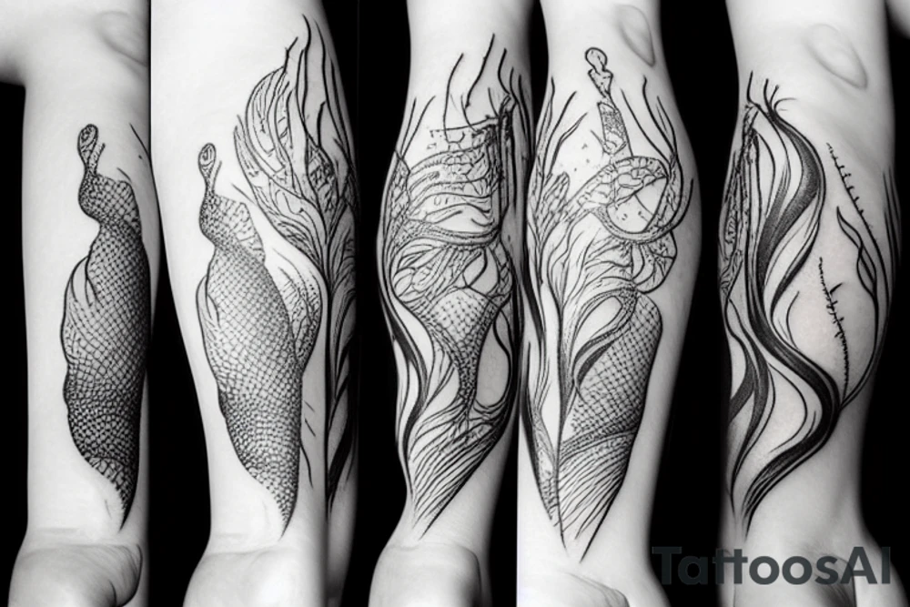 Realistic mermaid tattoo idea