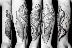 Realistic mermaid tattoo idea