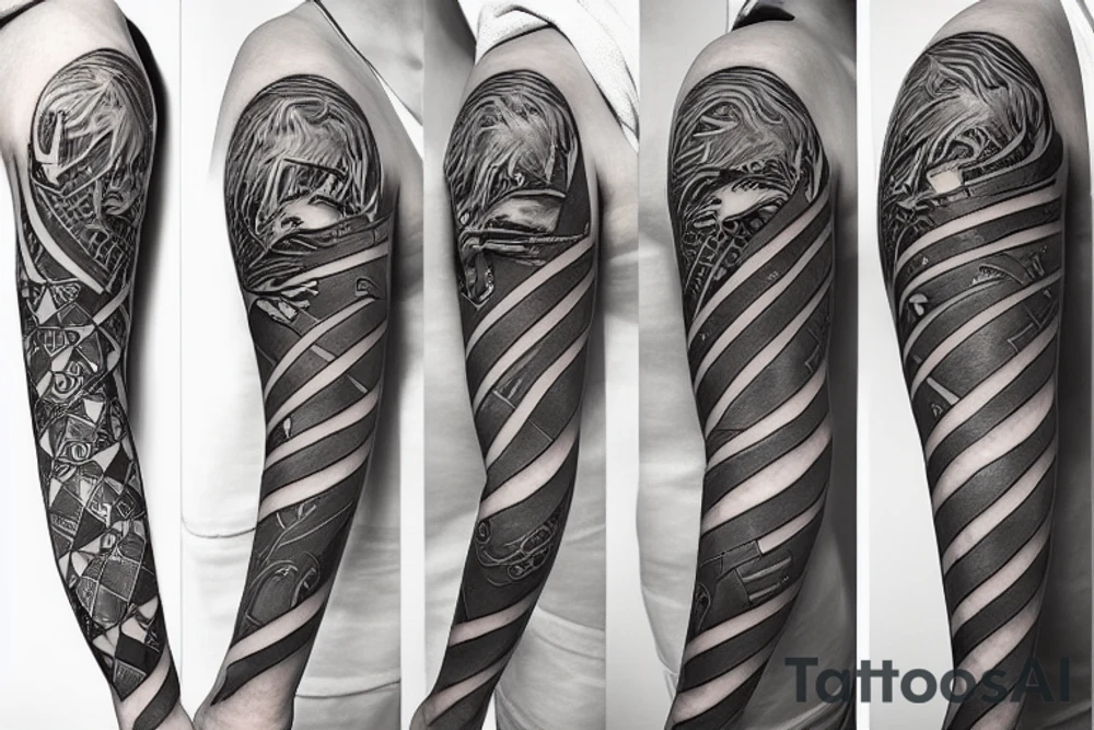 a person split between 3 rectangles of slightly diffferent sizes tattoo idea a person split between 3 rectangles of slightly diffferent sizes tattoo idea