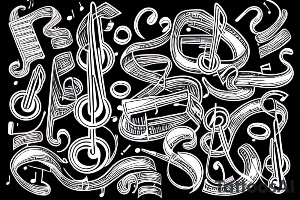 musical notes tattoo idea