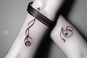 bracelet with musical notes tattoo idea