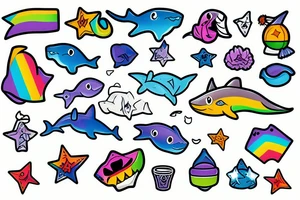 gay shark tattoo idea