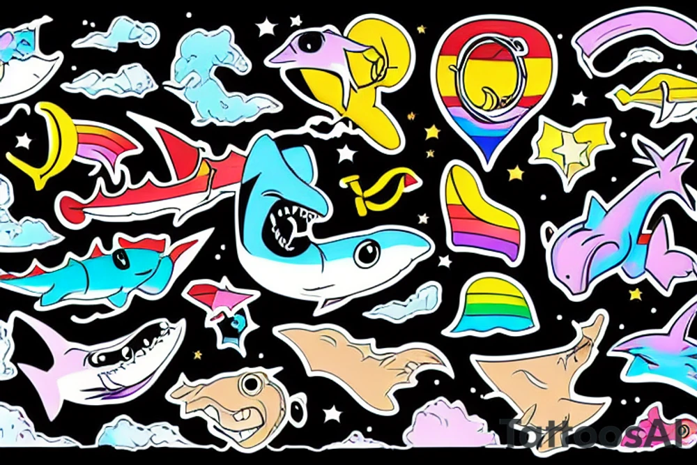 gay shark tattoo idea