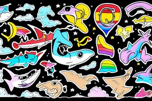 gay shark tattoo idea