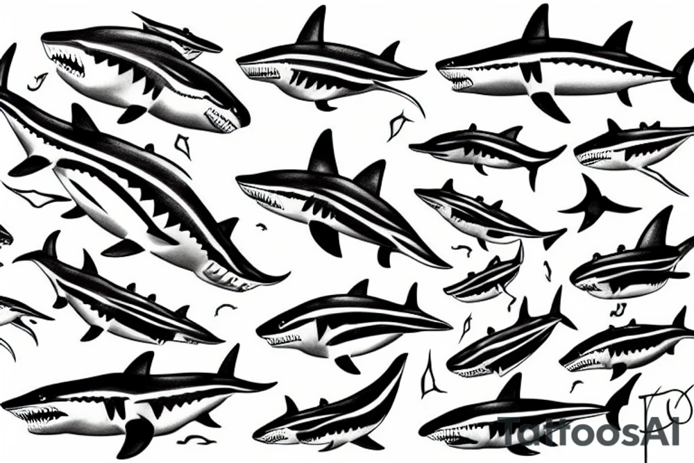 great white shark tattoo idea