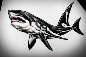 great white shark tattoo idea
