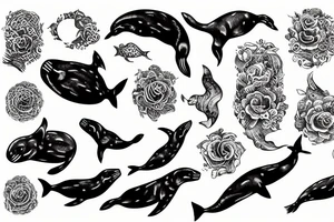 A seal whale tattoo idea