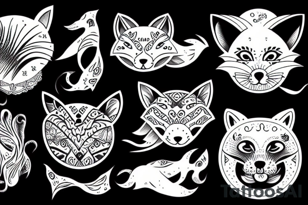 A seal fox tattoo idea