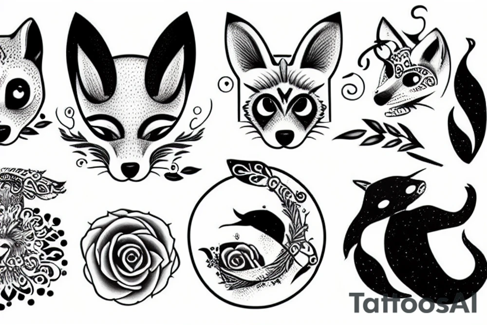 A seal fox tattoo idea