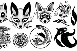 A seal fox tattoo idea