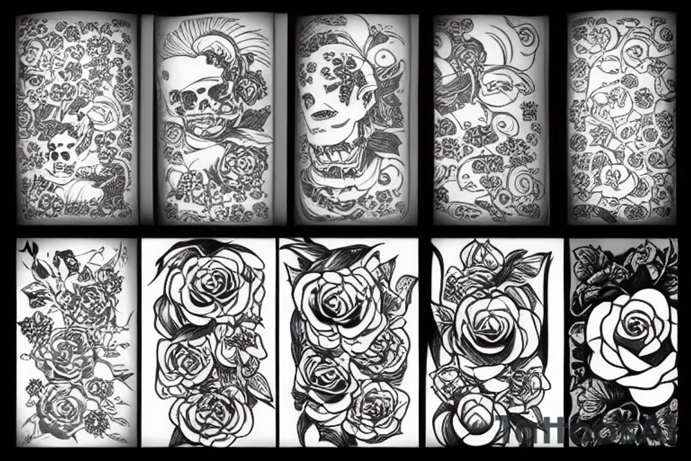 black rose tattoo idea
