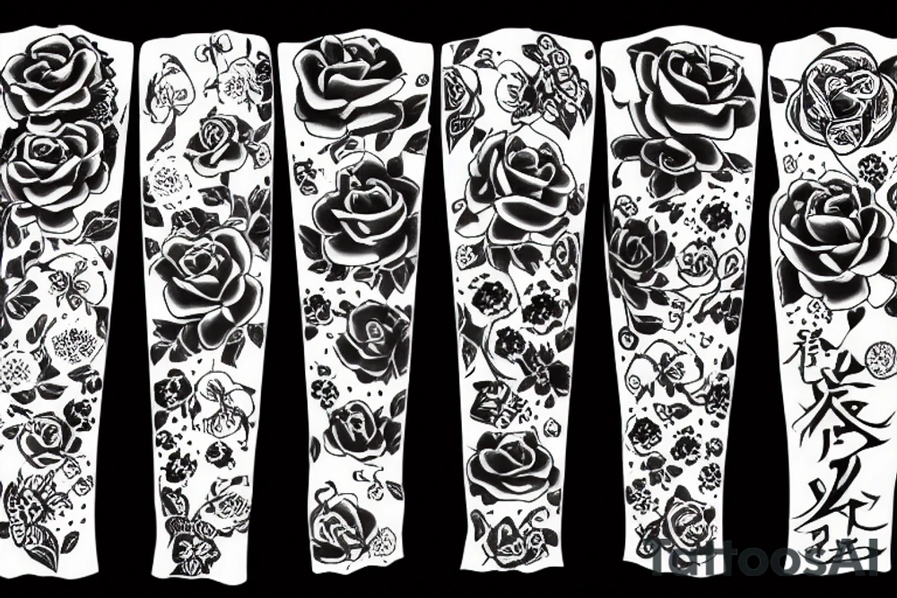 black rose tattoo idea
