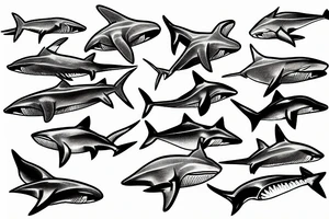 A piping plover shark tattoo idea
