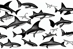 A piping plover shark tattoo idea