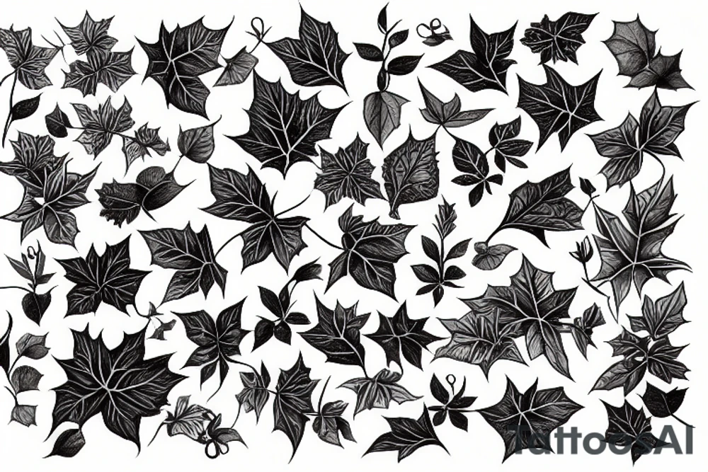 Ivy climbing tattoo idea