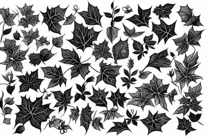 Ivy climbing tattoo idea