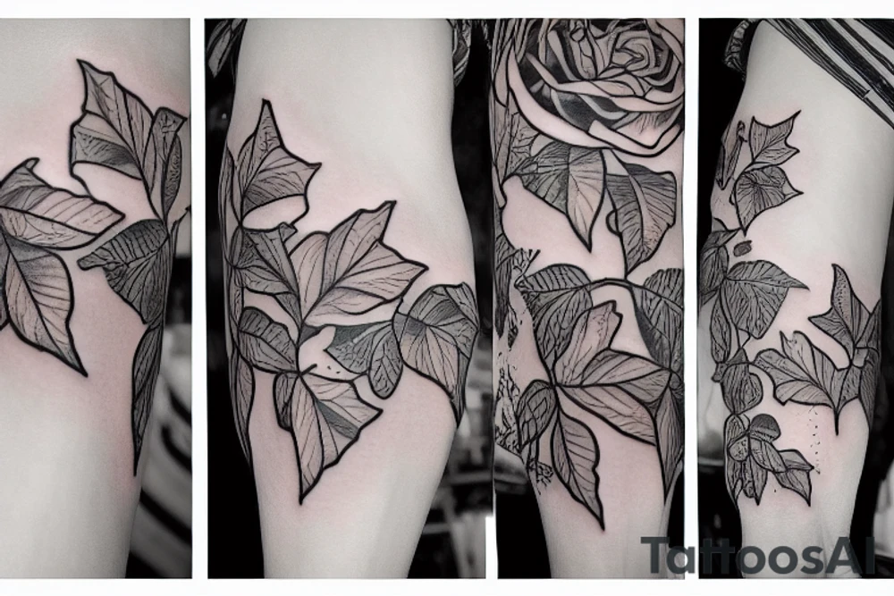 Ivy climbing tattoo idea