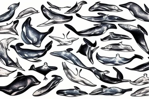 A seagull whale tattoo idea