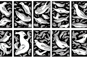 A seagull whale tattoo idea