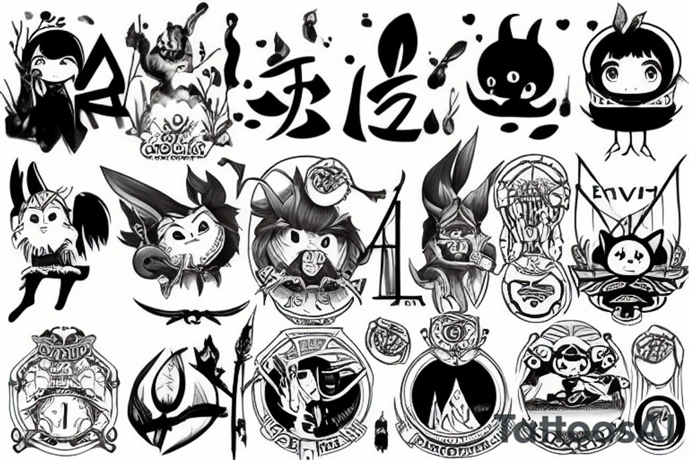 the letters 'enav' tattoo idea