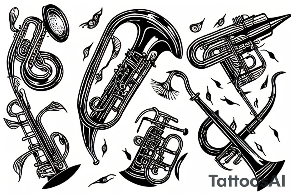 Trumpet tattoo idea