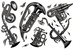 Trumpet tattoo idea