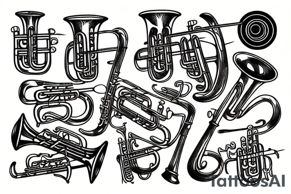 Trumpet tattoo idea
