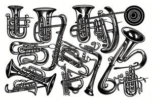 Trumpet tattoo idea