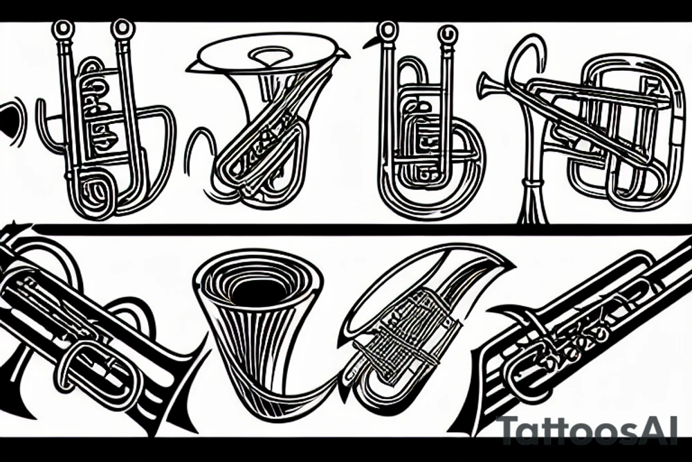 Trumpet tattoo idea