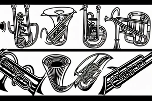 Trumpet tattoo idea