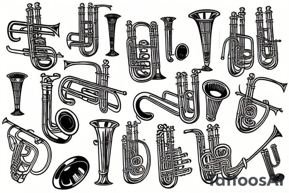 Trumpet tattoo idea