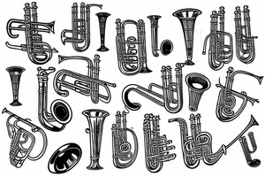 Trumpet tattoo idea